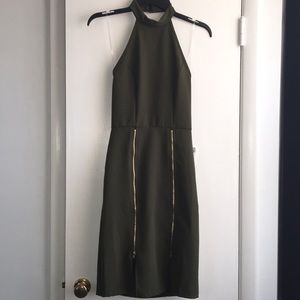 Tight fitted olive green dress